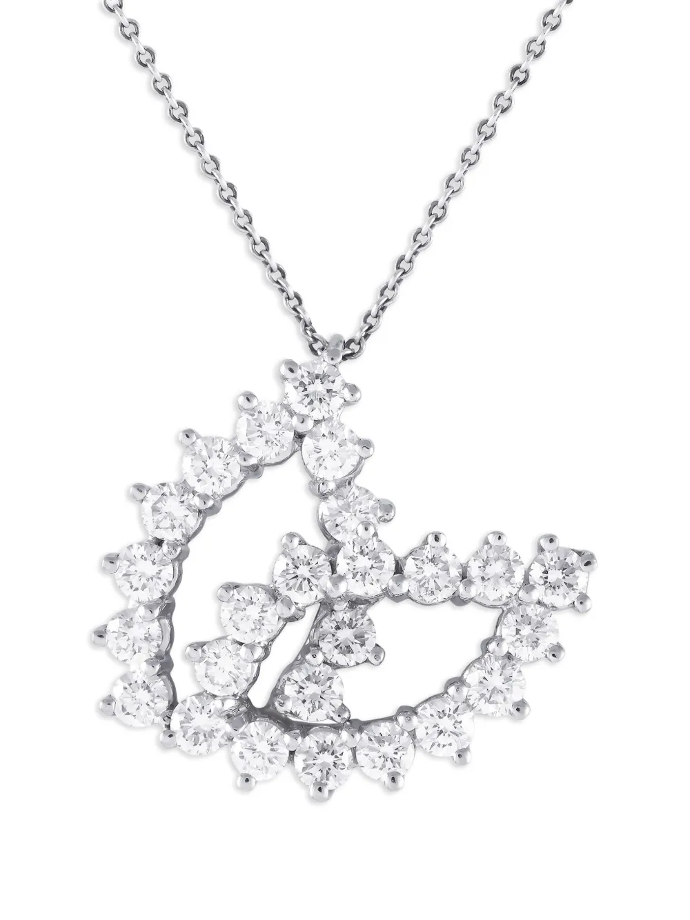 Tiffany & Co. pre-owned platinium pendant diamond necklace | White | Image 1