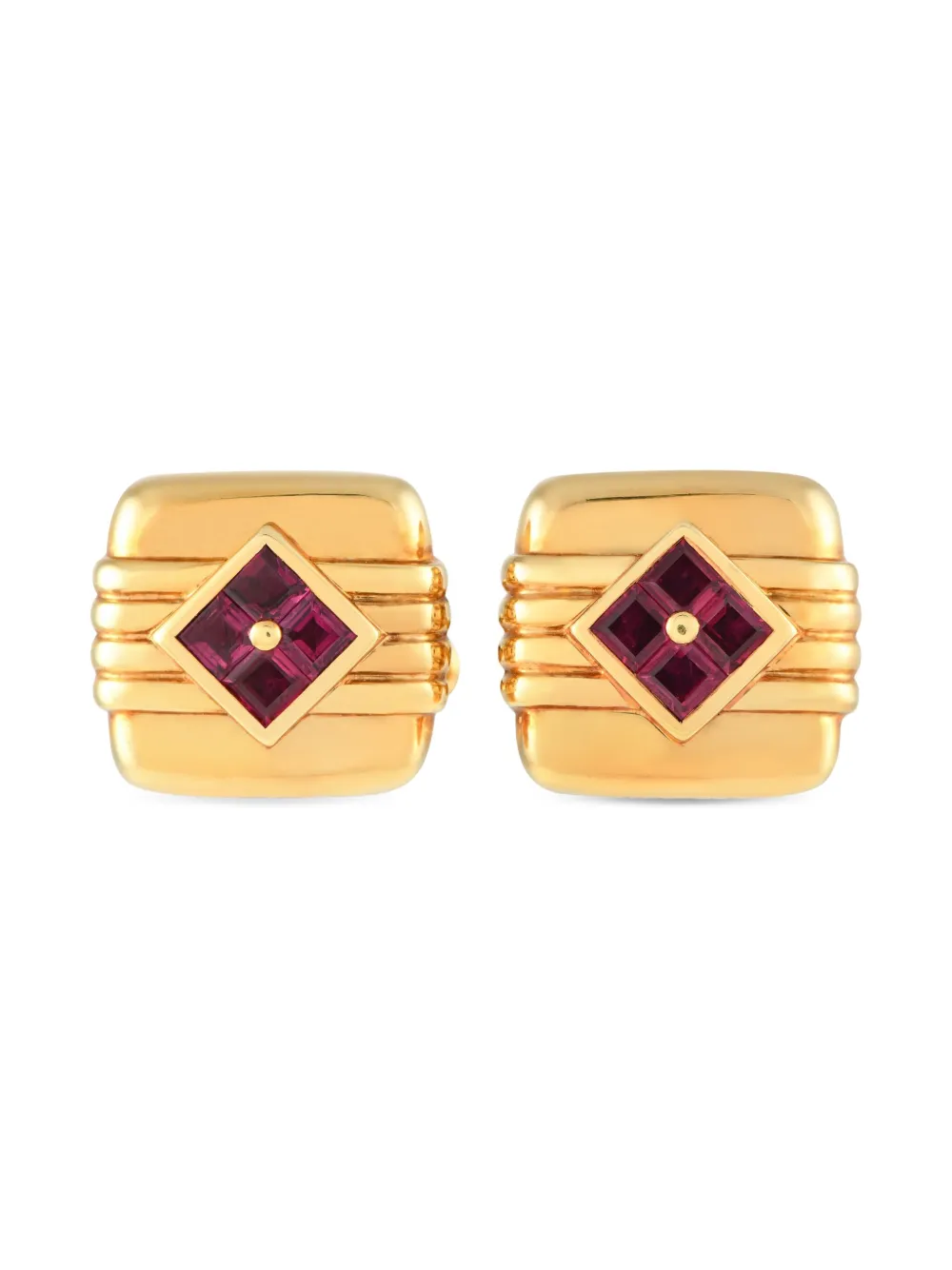 Van Cleef & Arpels プレオウンド ルビーカフスボタン 18Kイエローゴールド - ゴールドトーン Van Cleef & Arpels プレオウンド ルビーカフスボタン 18Kイエローゴールド - ゴールドトーン