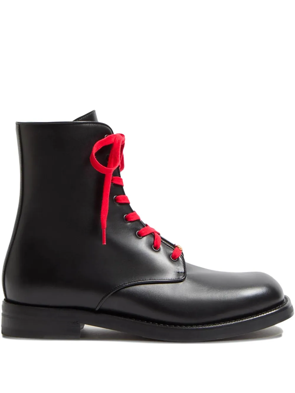 Valentino Garavani lace-up leather boots Black