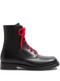 Valentino Garavani lace-up leather boots - Black