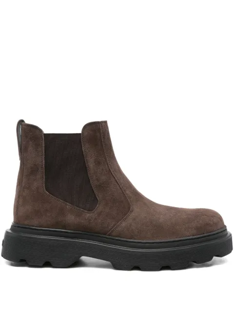 Tod's elastic-panelled suede boots
