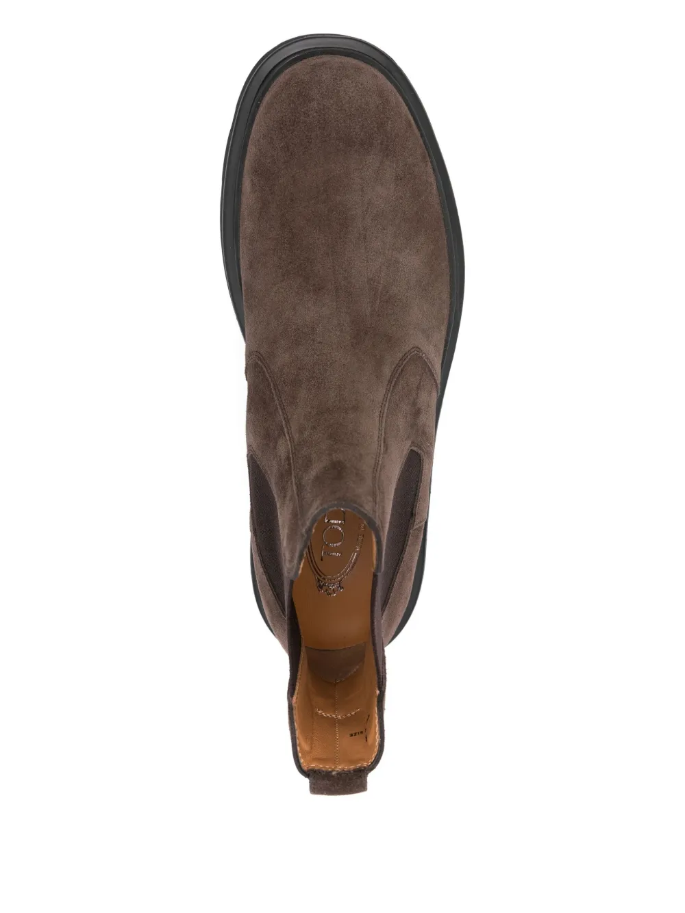 Tod's elastic-panelled suede boots Brown