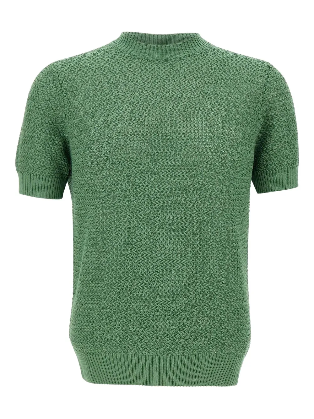 short-sleeve knitted T-shirt