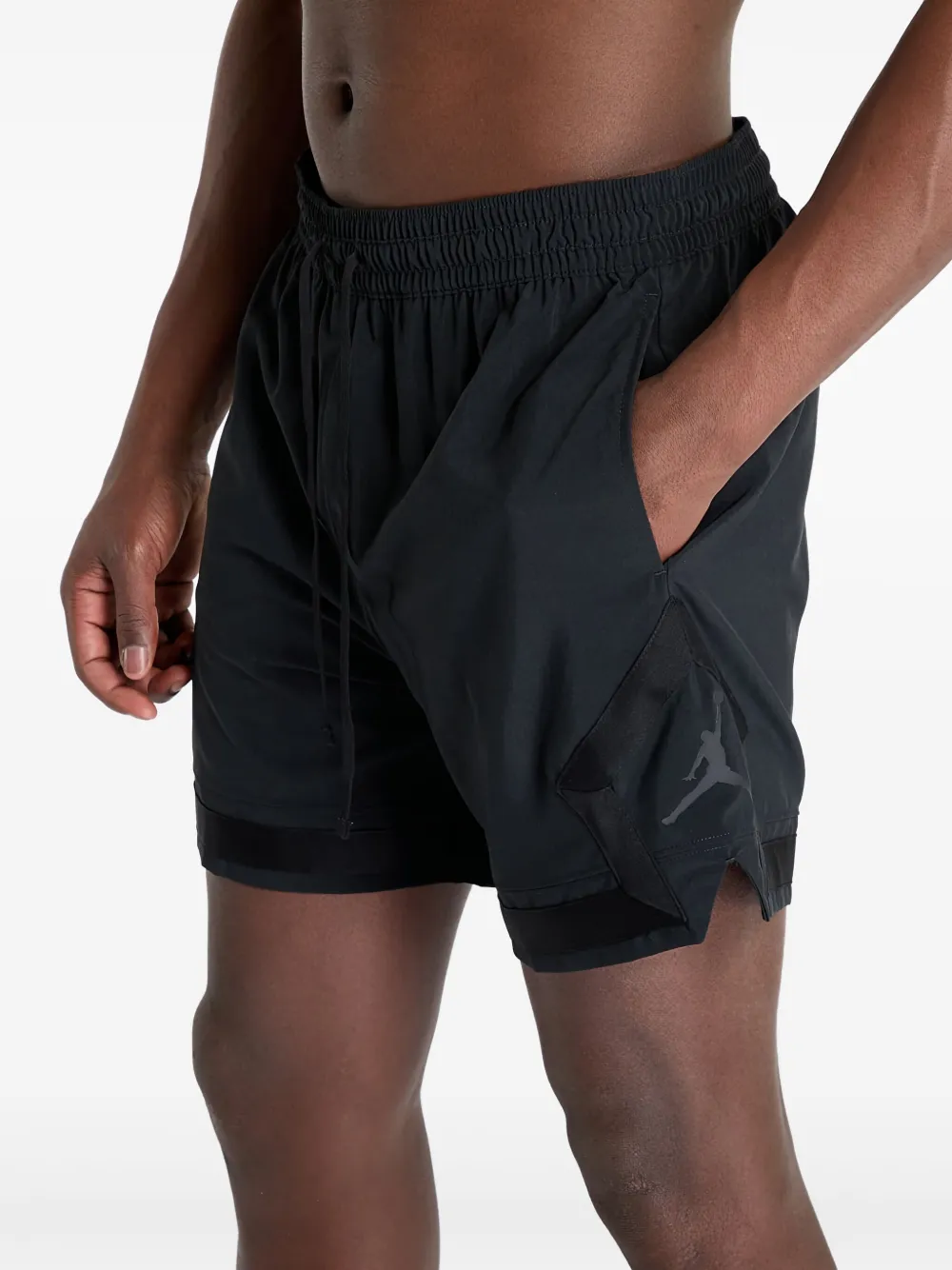 Jordan Elasticated-waistband Track Shorts In Black