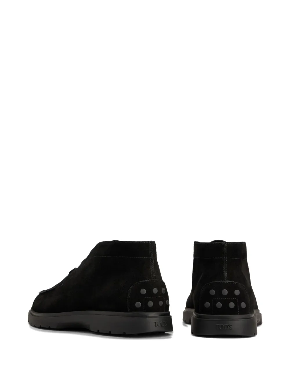 Tod's lace-up suede desert boots Black