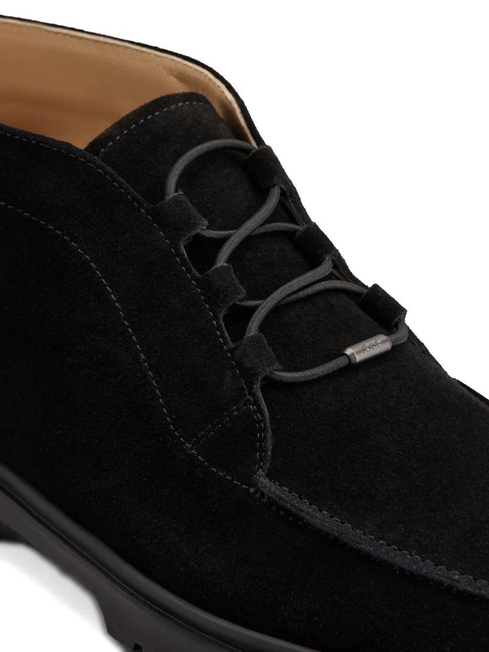 Tod's lace-up suede desert boots Black