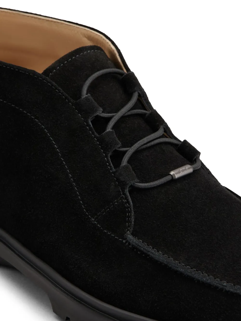 Tod's lace-up suede desert boots Black