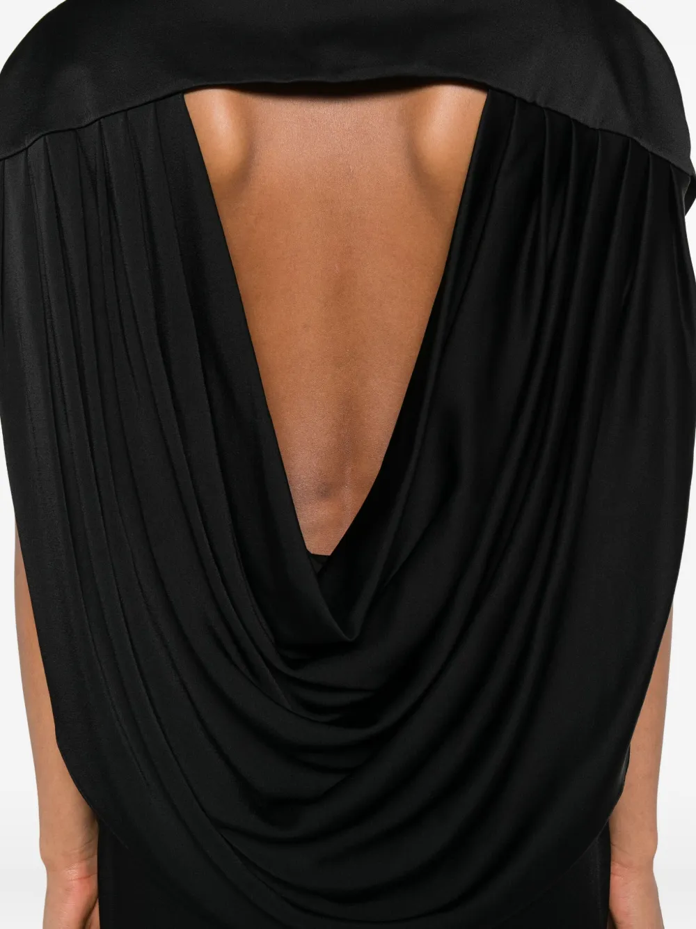 Stella McCartney v-neck cut-out dress Zwart