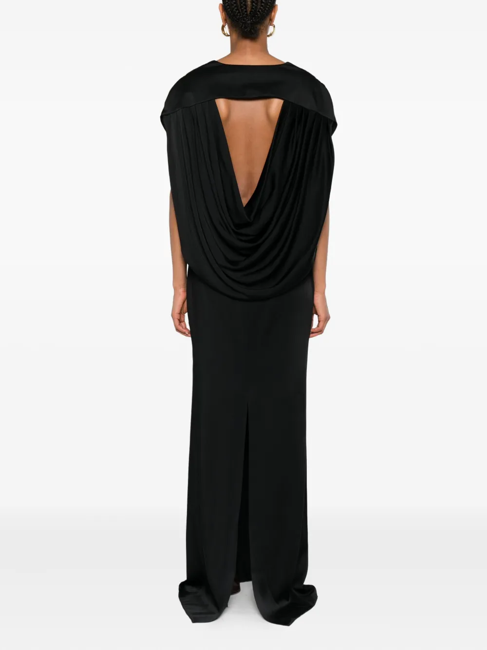 Stella McCartney v-neck cut-out dress Zwart