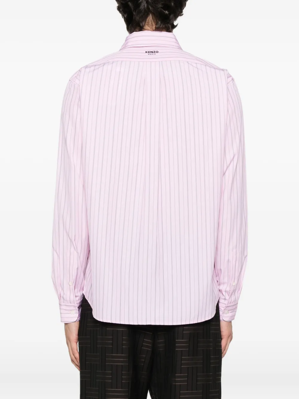 Kenzo striped embroidered shirt Roze