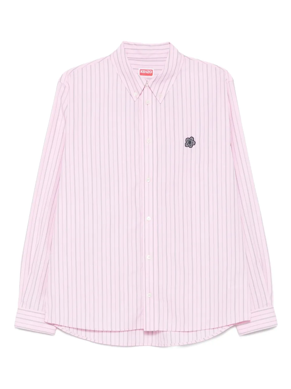 Kenzo striped embroidered shirt Roze