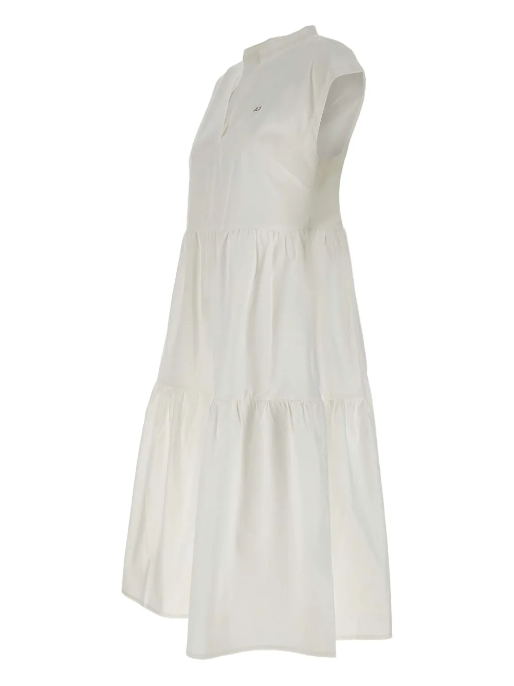 Sun68 Jurk met ruches afwerking Beige