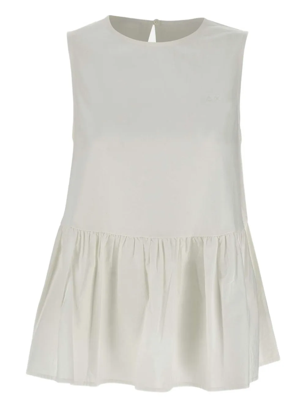 Sun68 top plisado con peplum | blanco | Image 1