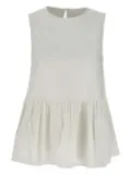 Sun68 pleated peplum top - White