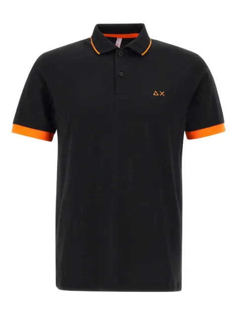 Sun68 contrast-collared polo shirt