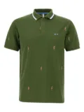 Sun68 seahorse-embroidered polo shirt - Green