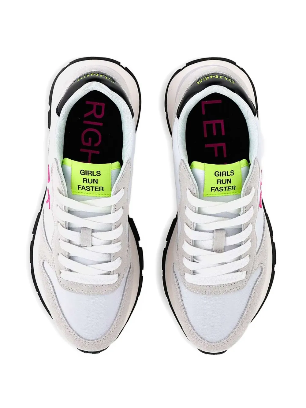 Sun68 suede panelled sneakers Neutrals