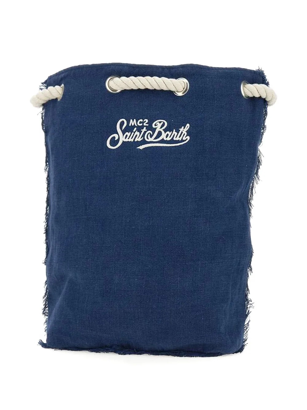 MC2 Saint Barth Rugzak met trekkoord en franje Blauw