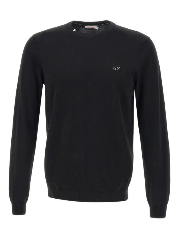 Sun68 Maglione Girocollo a Maniche Lunghe Nero FARFETCH IT