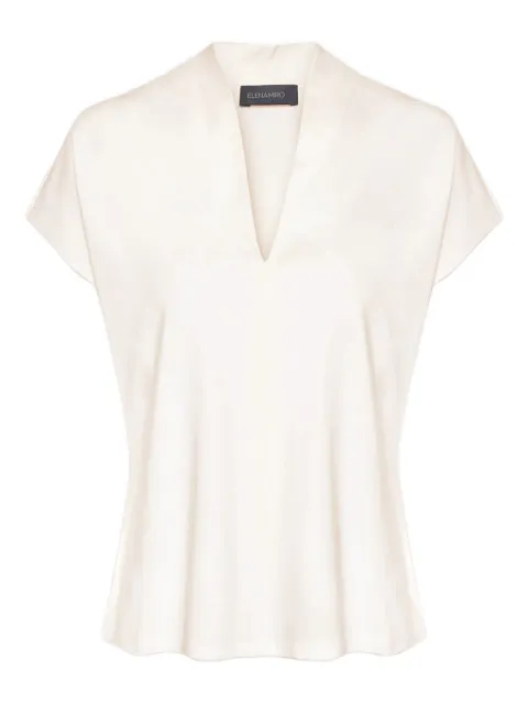 ELENA MIRO` v-neck short-sleeve top
