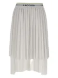 Lacoste pleated midi skirt - White