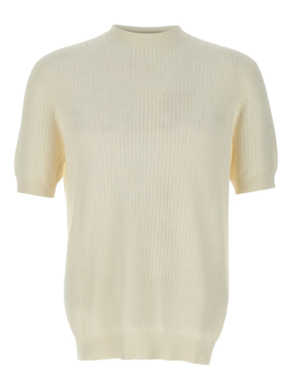 ribbed short-sleeve top