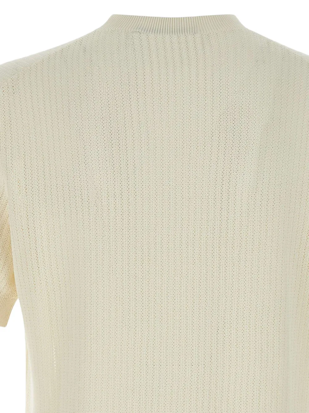 Filippo De Laurentiis Geribbelde top met korte mouwen Beige