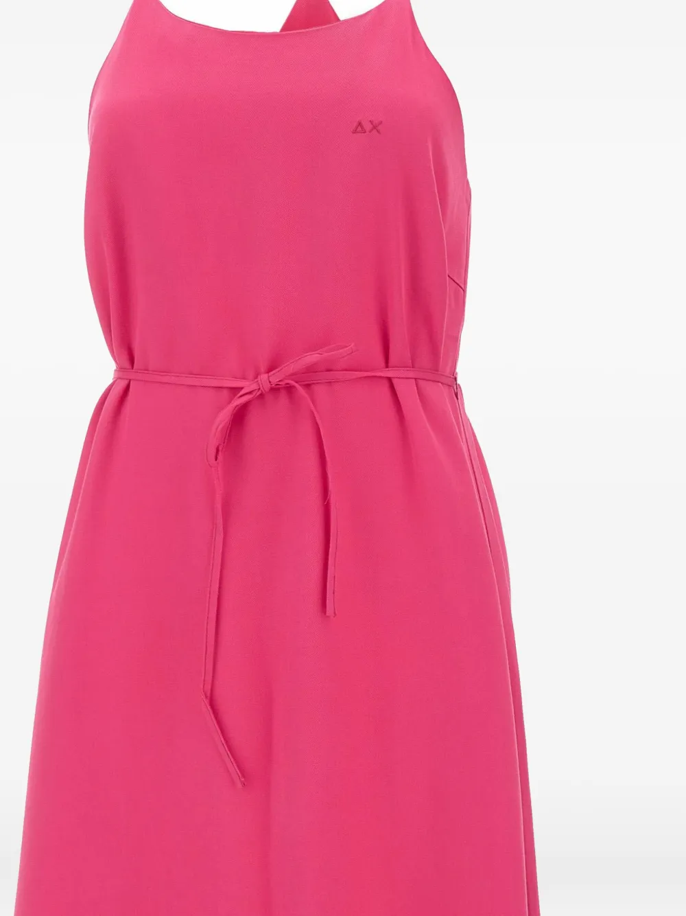 Sun68 Twill jurk met ceintuur - Roze