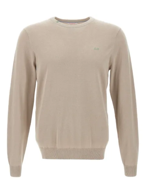 Sun68 embroidered-logo cotton sweater