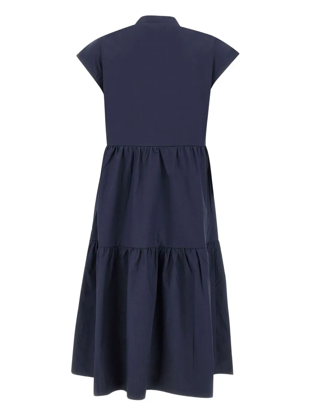 Sun68 Gelaagde midi-jurk met kapmouwen - Blauw