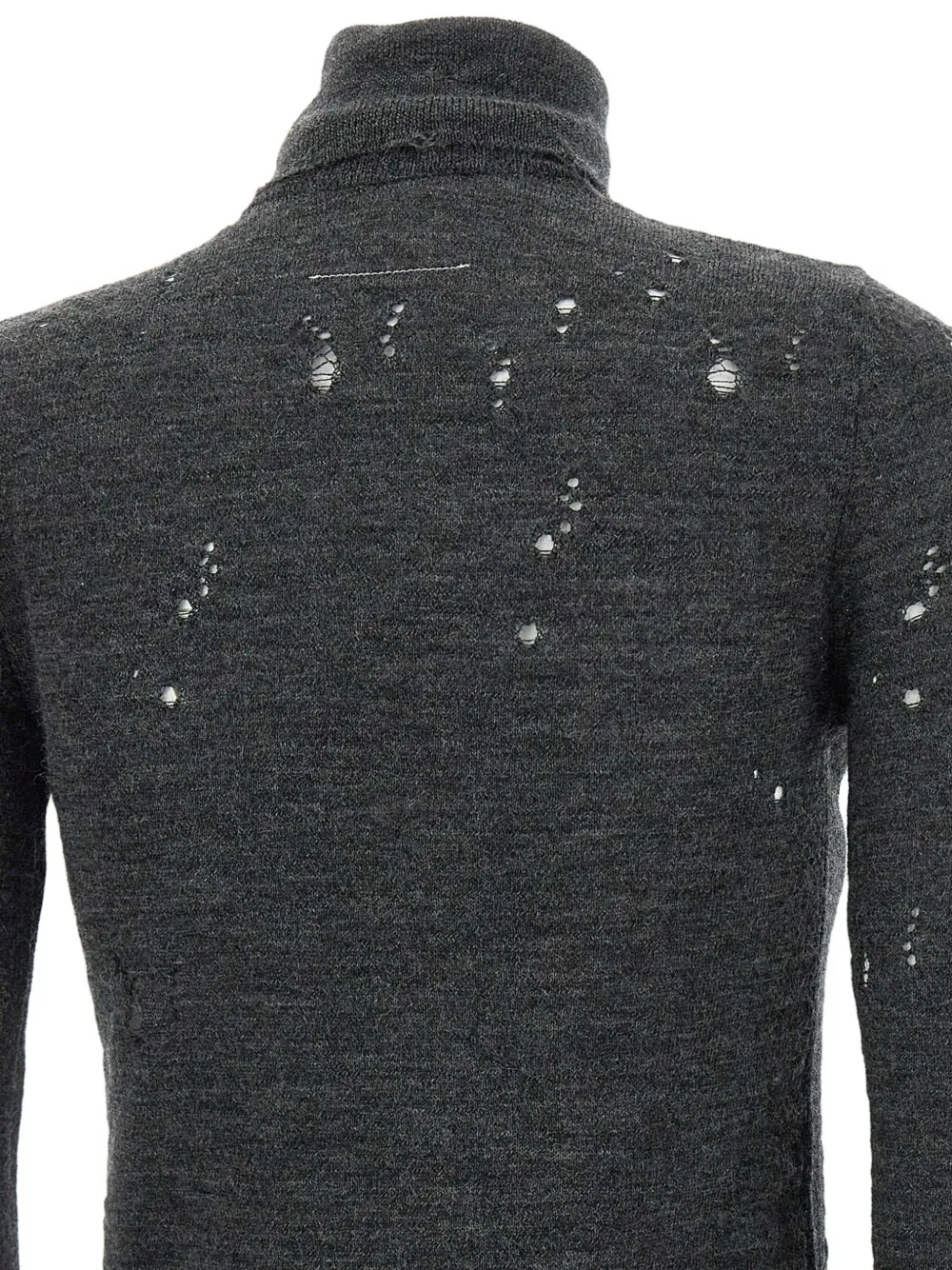 Shop Mm6 Maison Margiela Distressed Wool Sweater