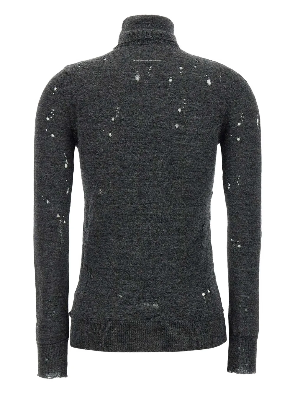 Shop Mm6 Maison Margiela Distressed Wool Sweater