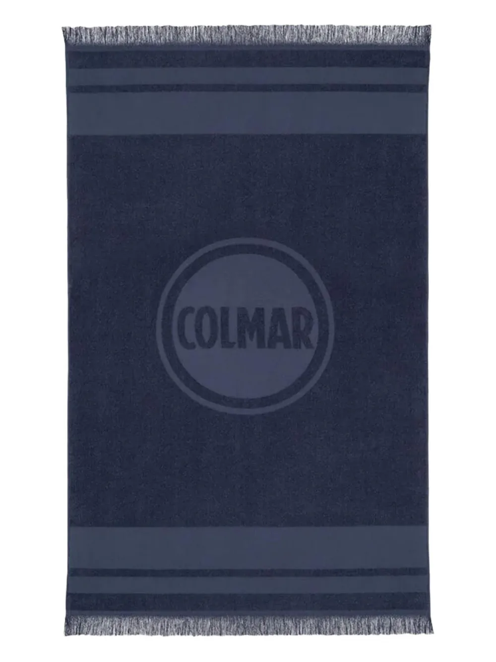 Colmar Handdoek met logo-jacquard en franje Blauw