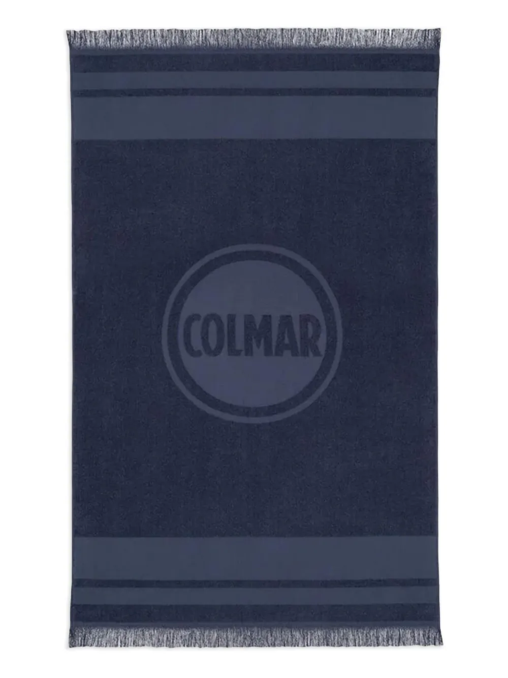 Colmar Handdoek met logo-jacquard en franje Blauw