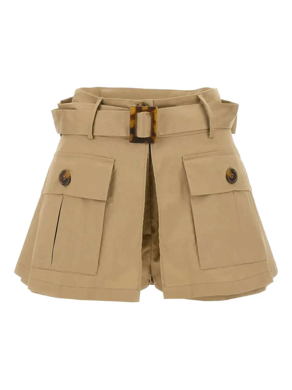 Les Filles d'Eva Cargo shorts met ceintuur Beige