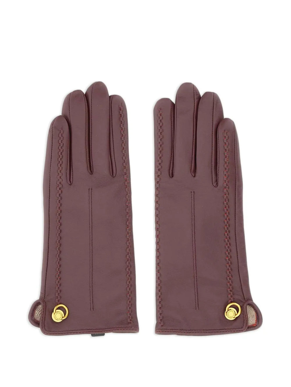 GIANNI CHIARINI leather gloves Bruin