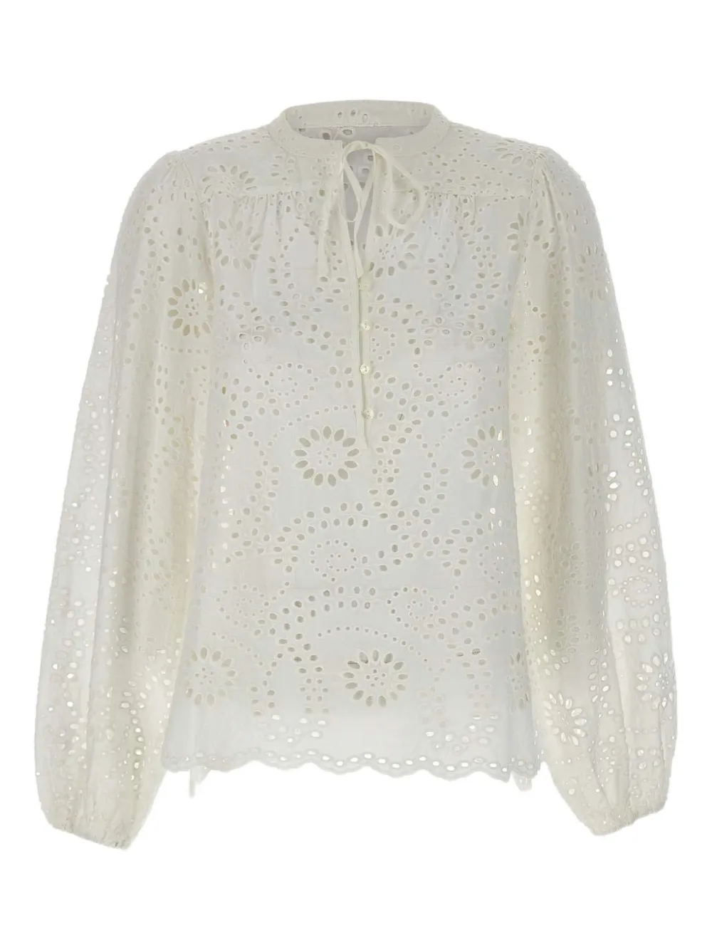MC2 Saint Barth blusa con encaje bordado | neutro | Image 1