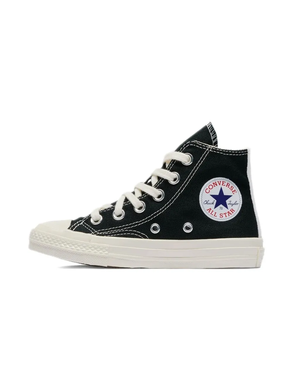 Converse Kids Chuck 70 High PS Comme des Garcons Play - Black Red sneakers - Zwart