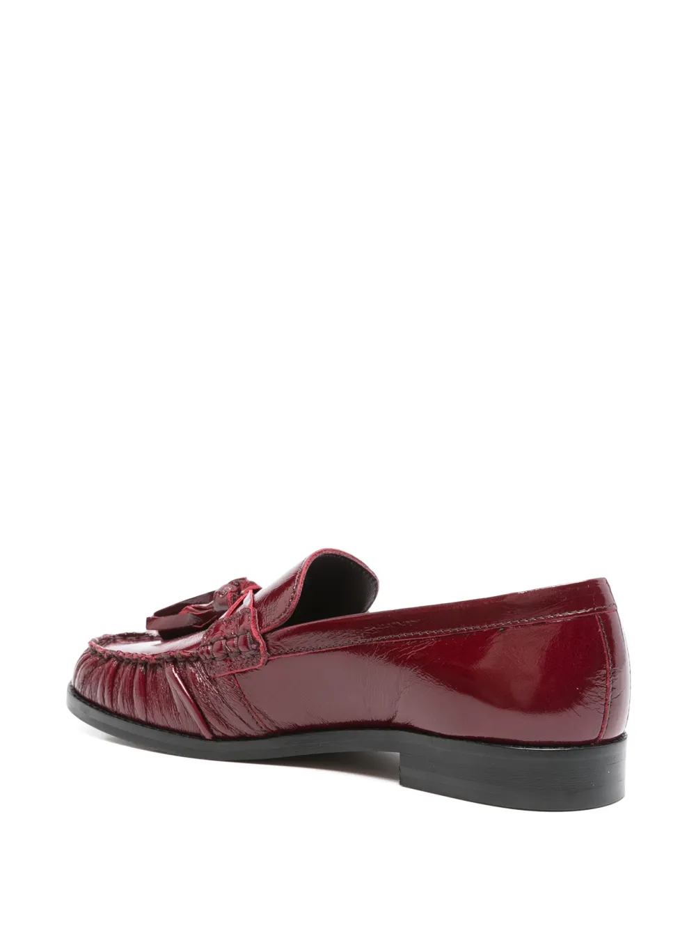 ALOHAS tassel-detail leather loafers Rood