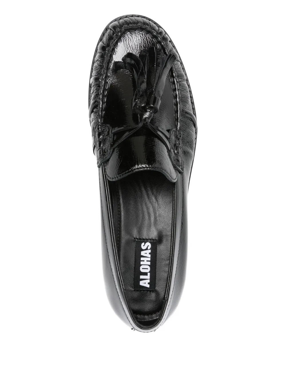 ALOHAS tassel-detail leather loafers Zwart