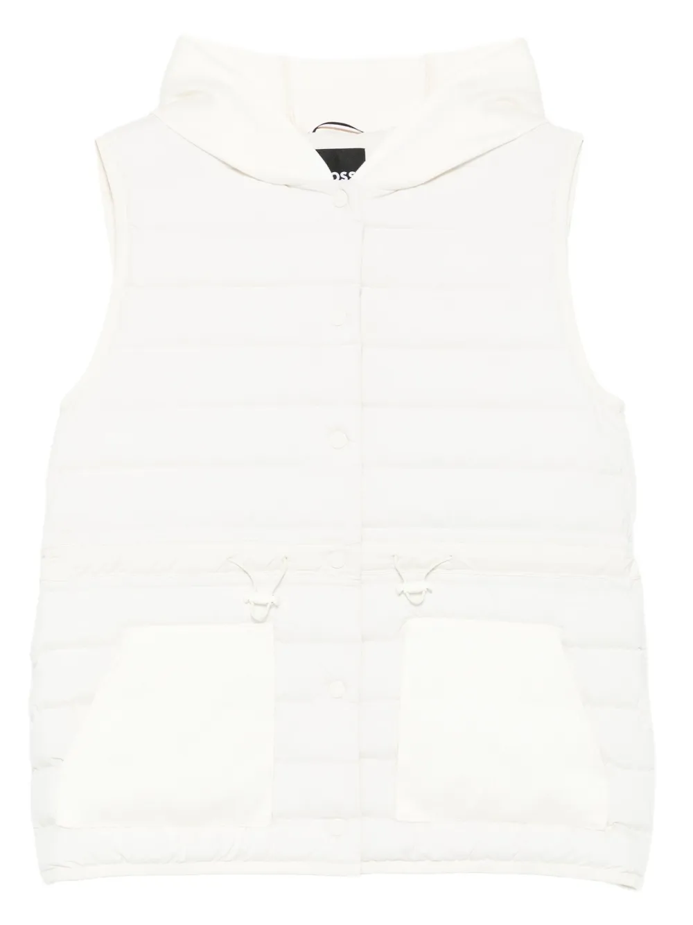 BOSS hooded quilted gilet | White | Image 1