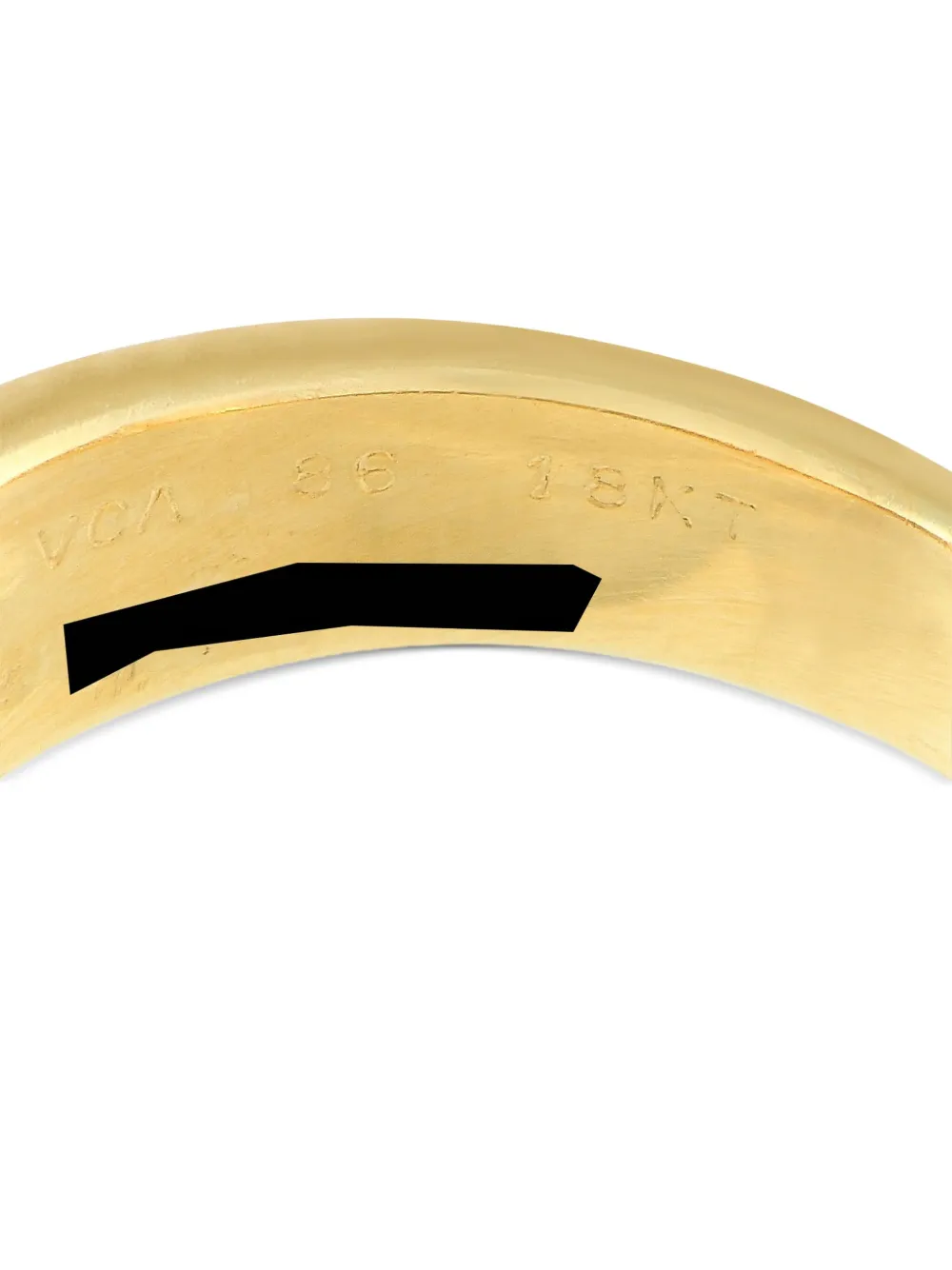 Pre-owned Van Cleef & Arpels 18k Yellow Gold Half Eternity Diamond Ring