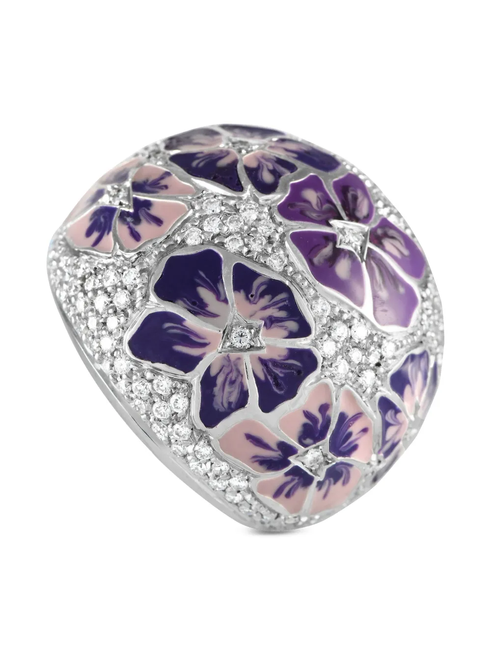 Alfieri pre-owned 18K white gold Flower diamond ring | Image 2