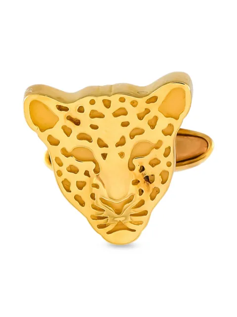 Carrera Y Carrera 18K yellow gold Leopard cufflinks 