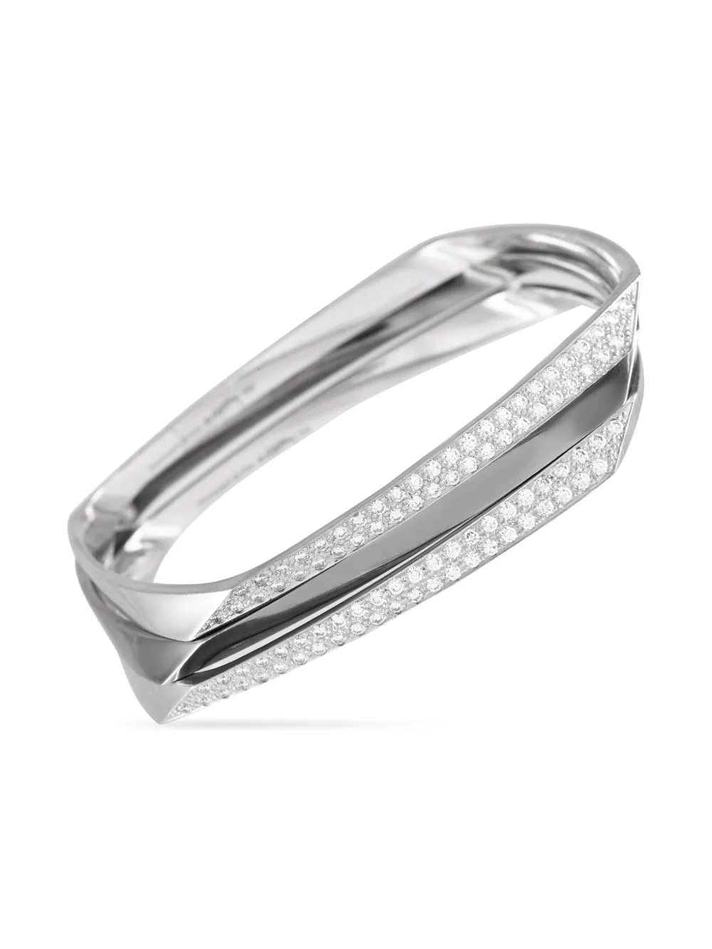 Tiffany & Co. pre-owned 18kt white gold diamond bracelet set | Silver | Image 1