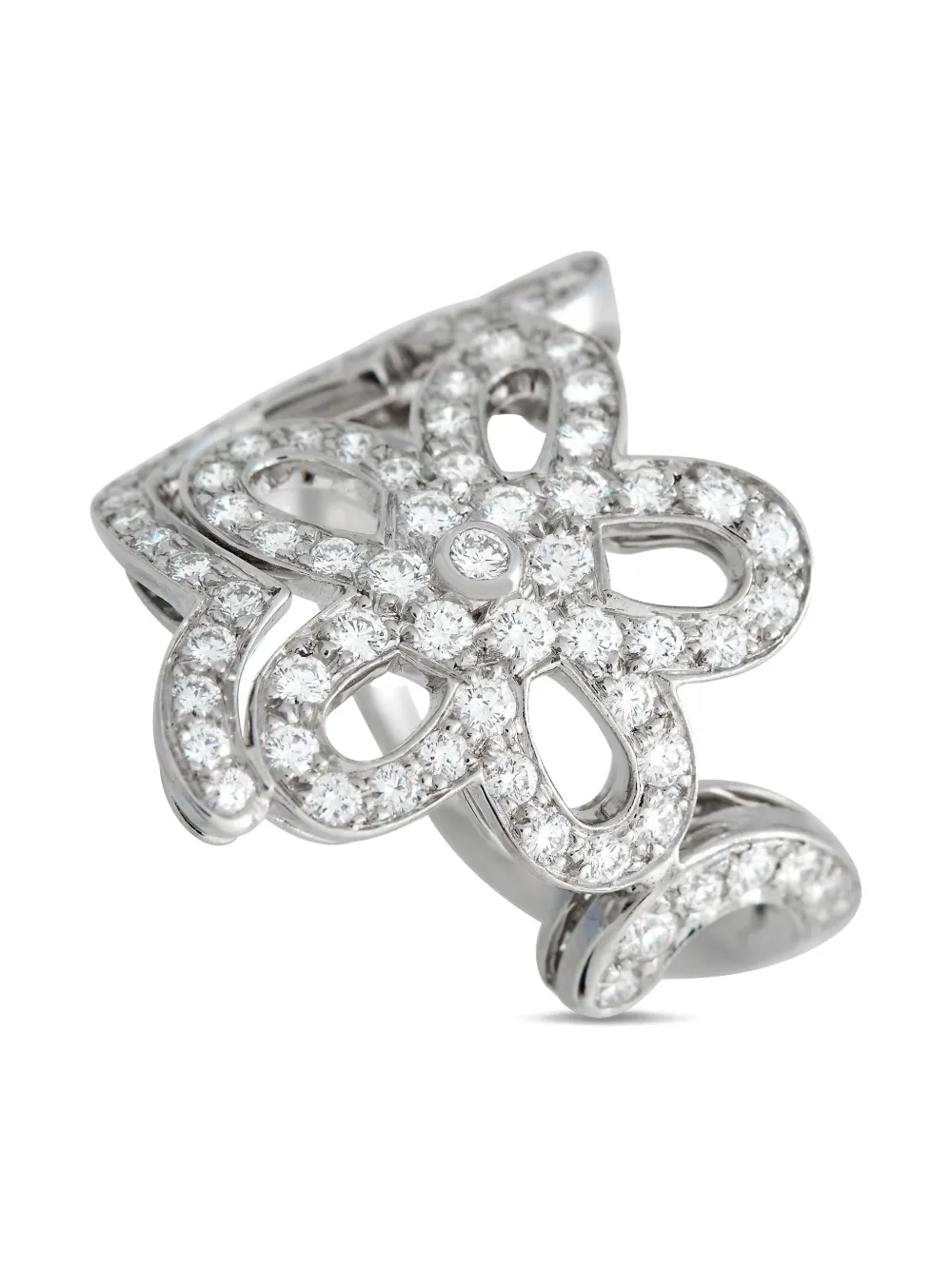 Van Cleef & Arpels Pre-Owned 18K white gold Flower Lace diamond ring | Silver | Image 1