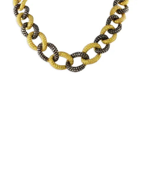 Kanaris pre-owned 18K yellow gold sapphire and diamond necklace