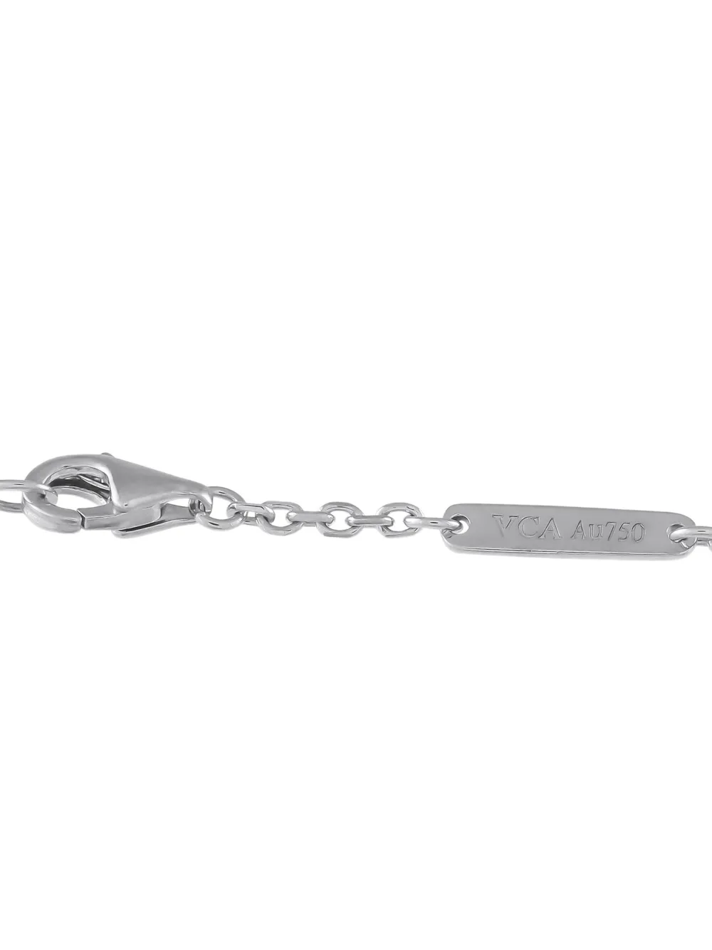 Van Cleef & Arpels pre-owned 18K white gold Alhambra diamond necklace | Image 2