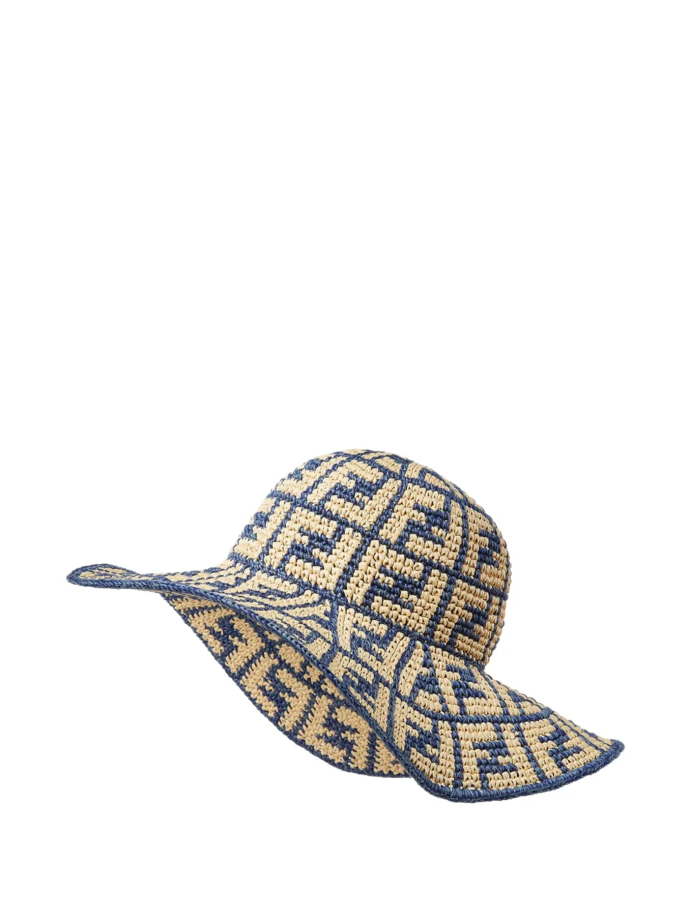 FENDI crochet-pattern sun hat | Neutrals | Image 1