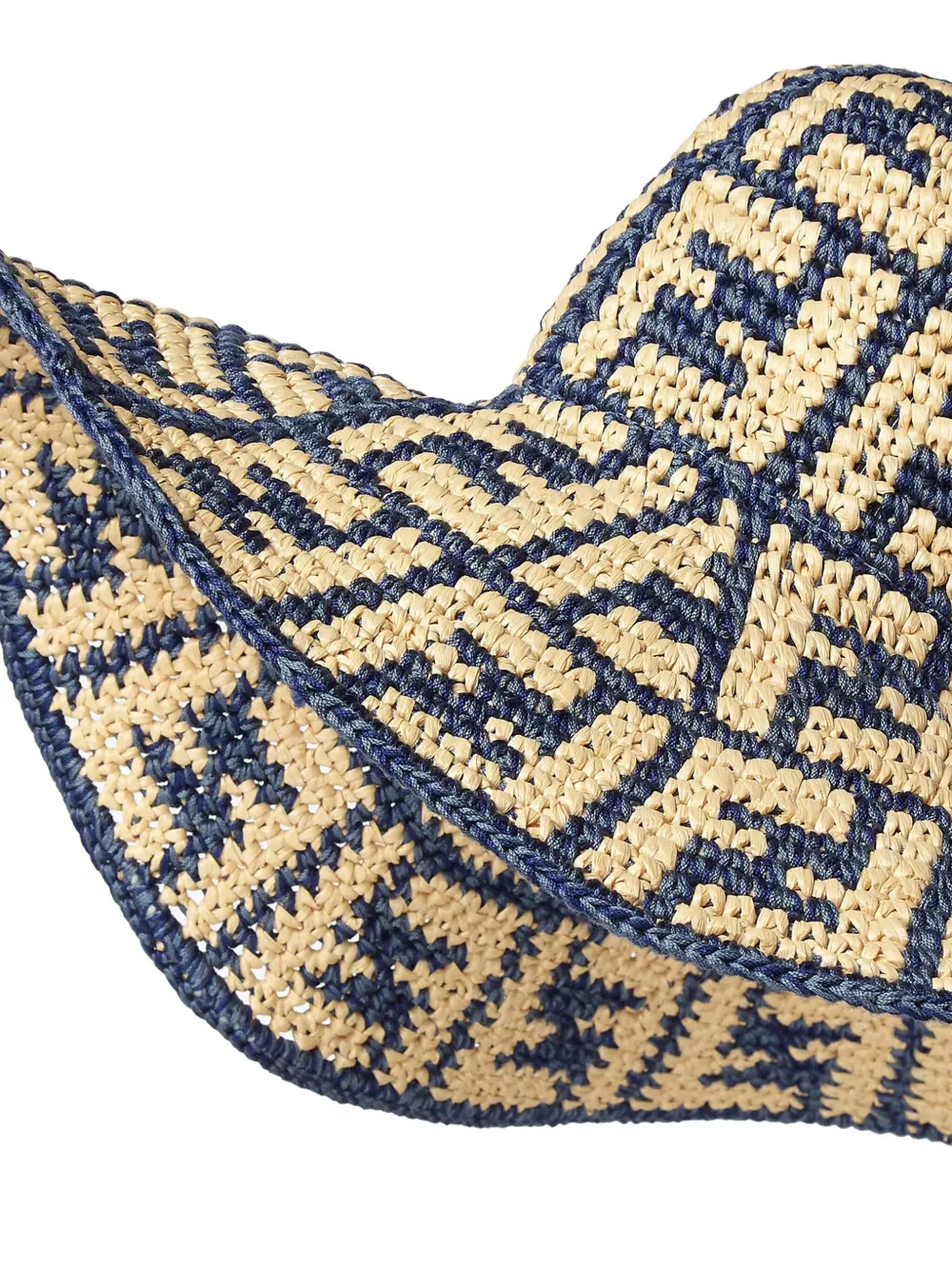 FENDI Zonnehoed met gehaakt patroon - Beige